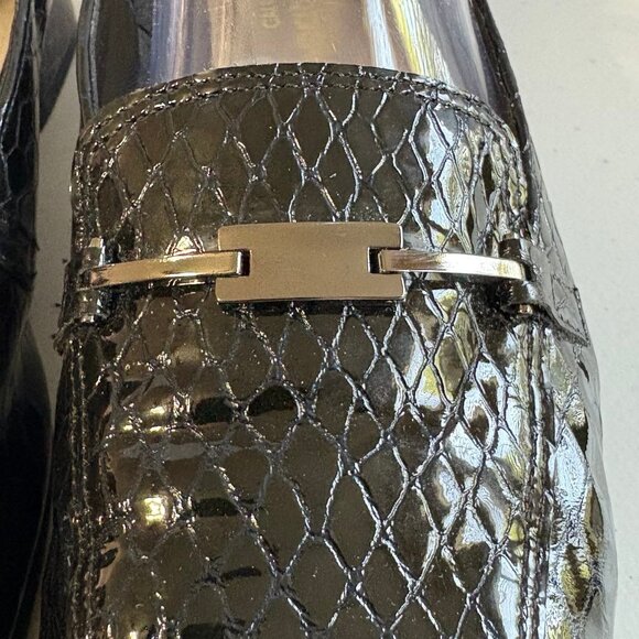 Magdesians California Black Leather Croc Embossed Loafers | Size 9.5N | USA Made - Picture 10 of 15